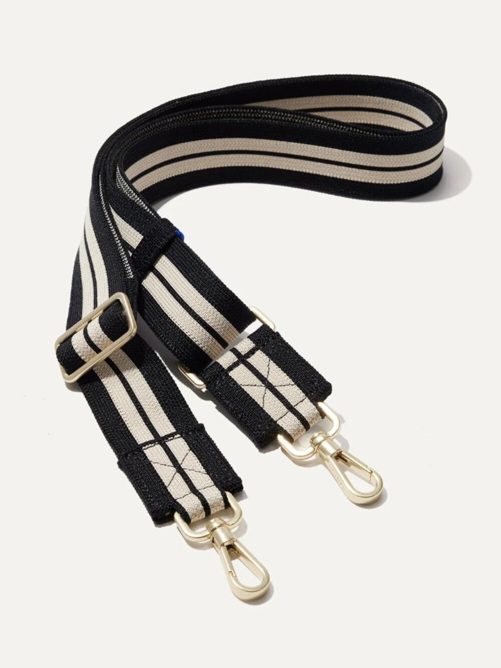 Rothy's Crossbody Strap - Black and White Stripe